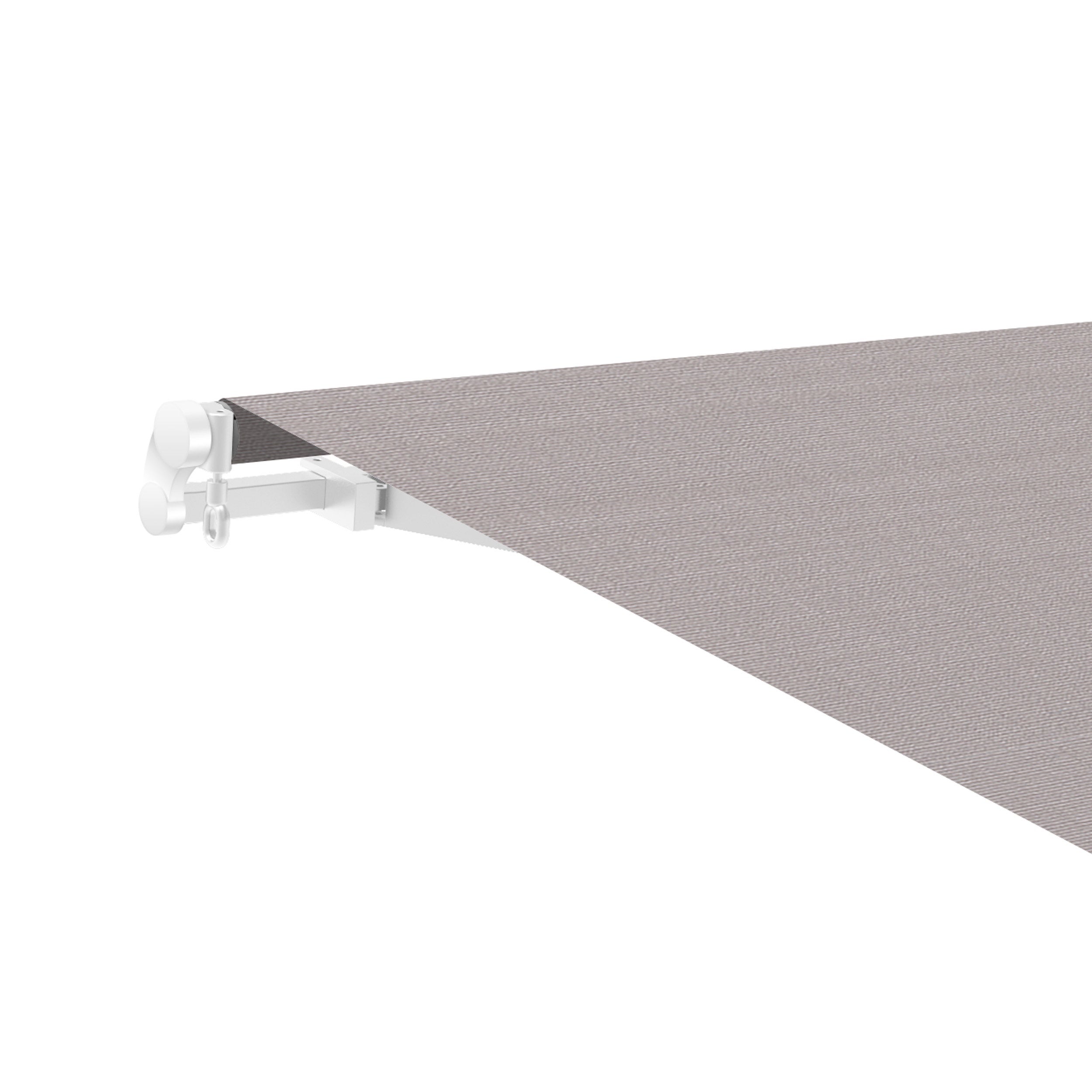 Store banne manuel 3x2,5m Gris - Toile Polyester – Structure Aluminium Inclinable Réglable - 3