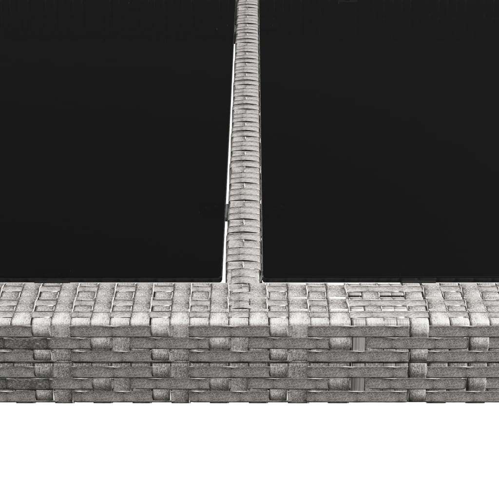 Maison Exclusive - Tavolo da Pranzo da Giardino Grigio 200x150x74 cm in Polyrattan - 4