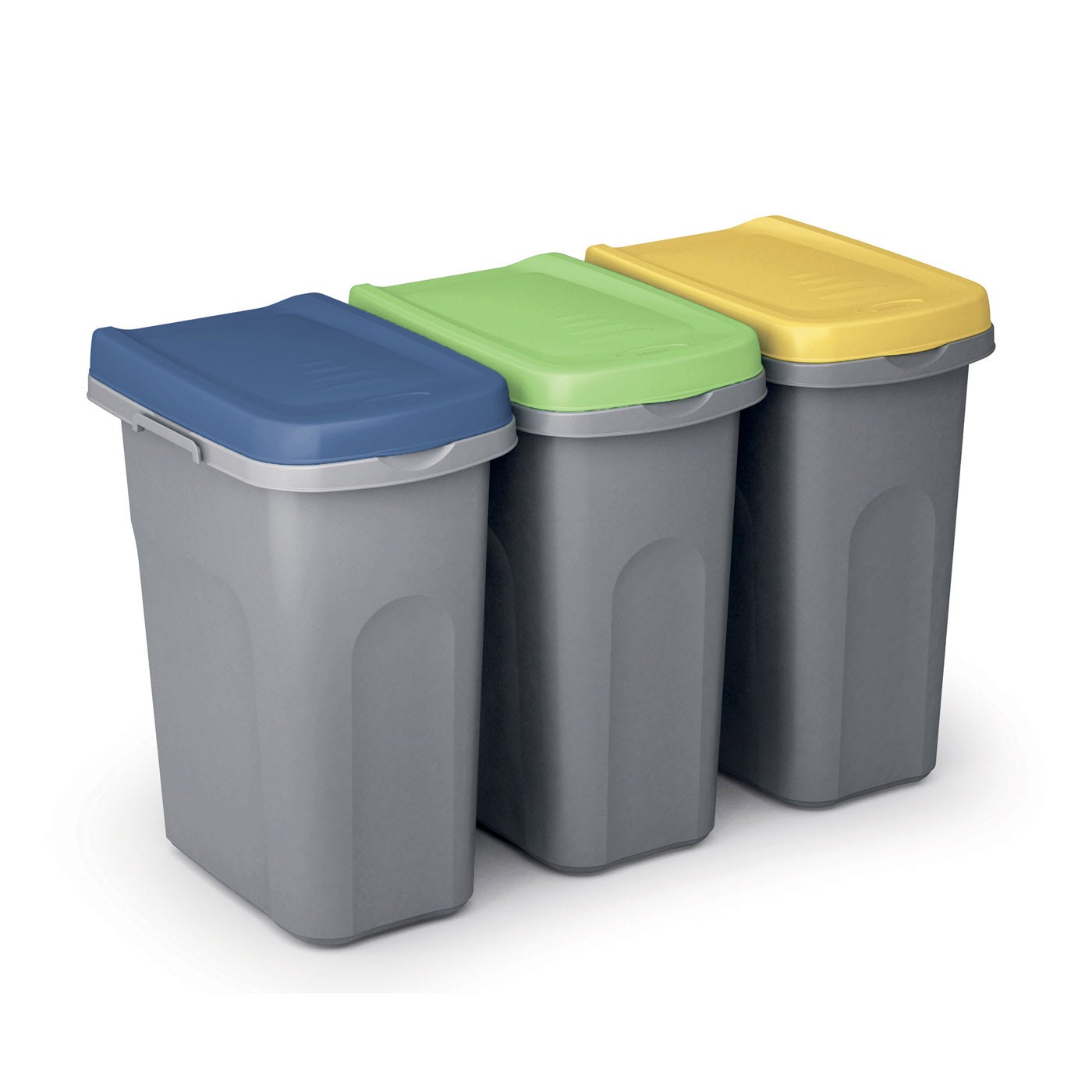 Casaria® 3x Poubelle Cuisine 25L 39x24cm Couvercle Inodore