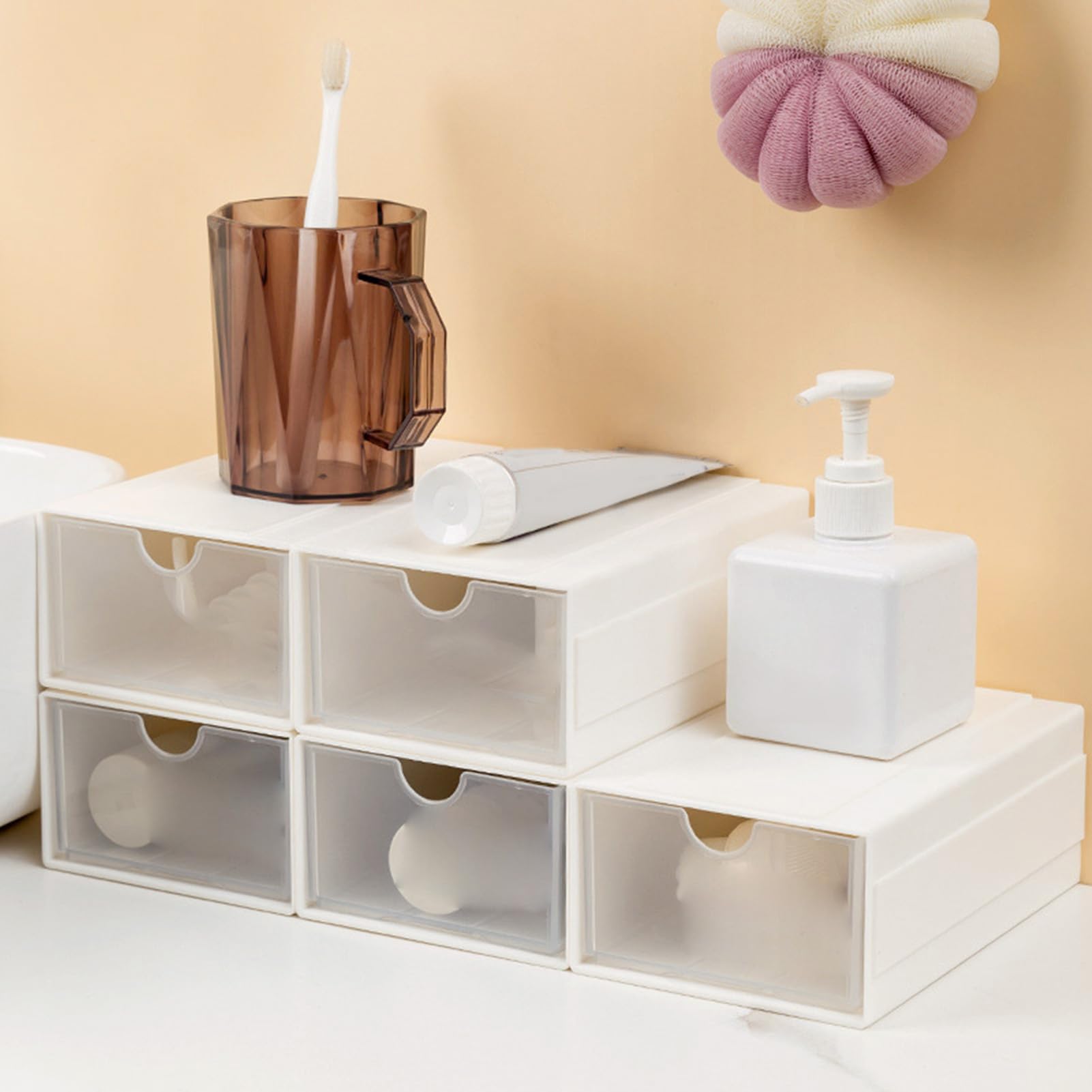 Boîte de rangement à tiroirs en plastique pour bureau, organisateur de rangement à tiroirs, gain de place, conteneur à tiroirs polyvalent pour bure - 9