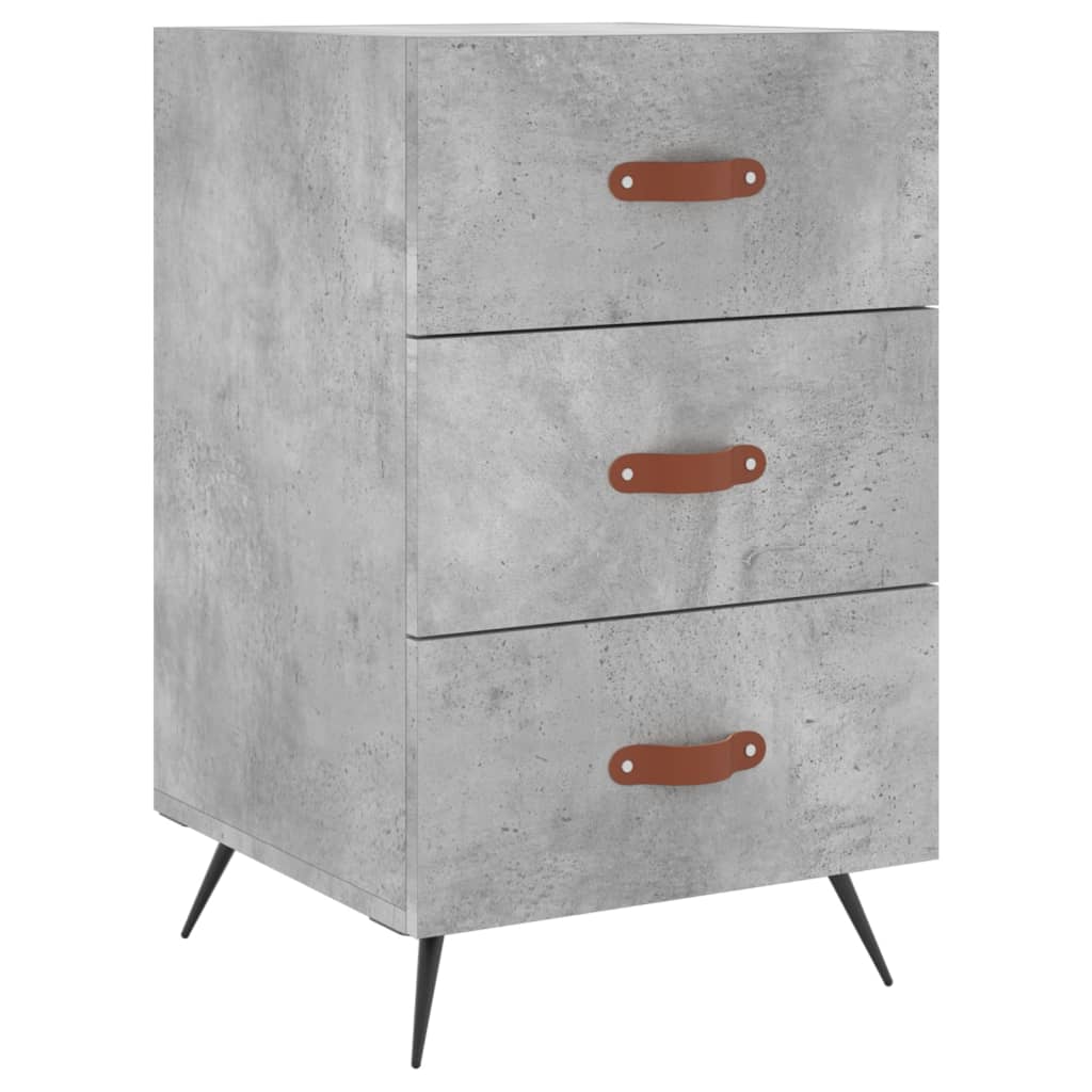 Comodino in legno ingegnerizzato grigio cemento 40x40x66 cm - COMFORTXL | Leroy Merlin