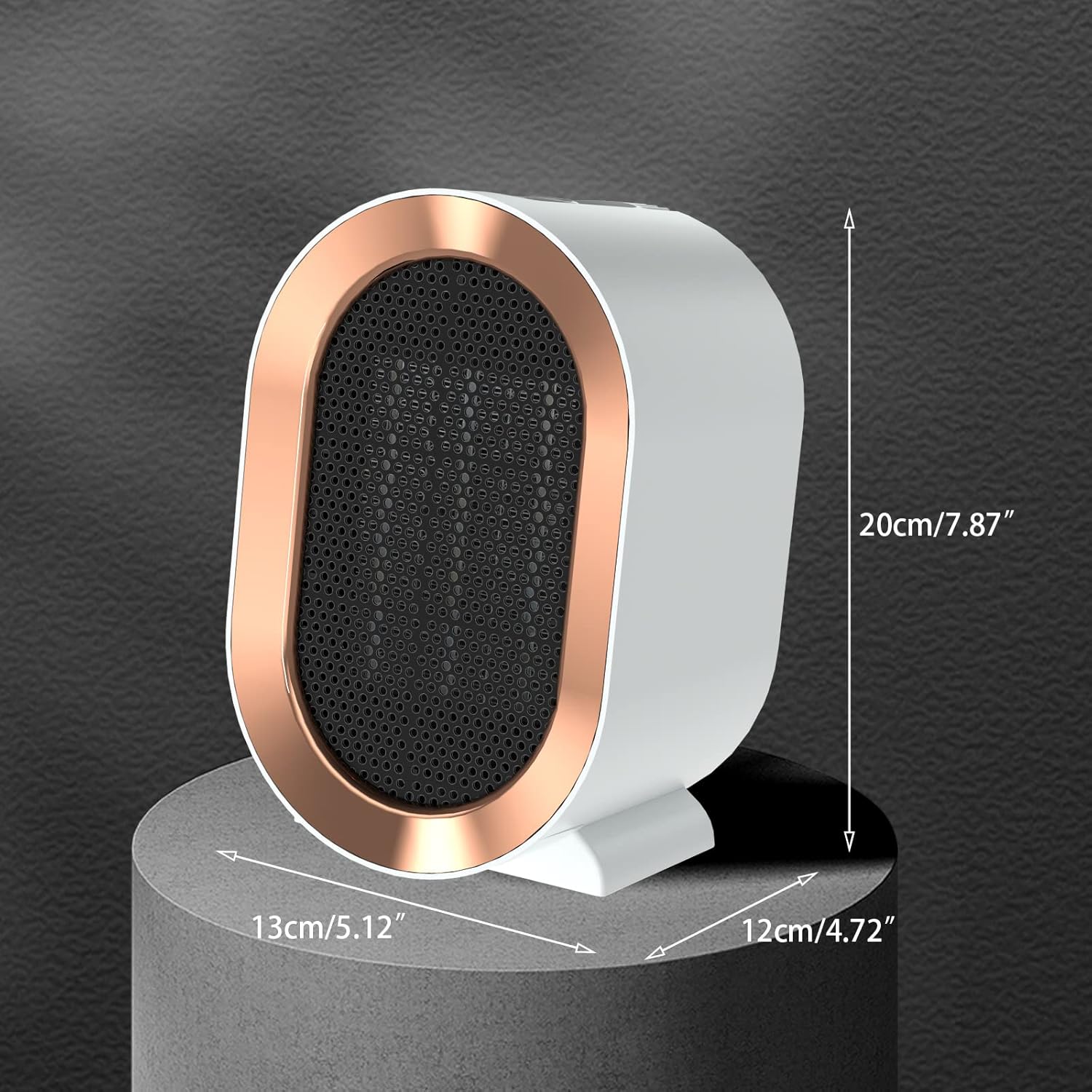 Calentador de ventilador, de bajo consumo, calefactor de cerámica de 1200 W, para dormitorio, baño, sala de estar, protección contra sobrecalentamient - 2