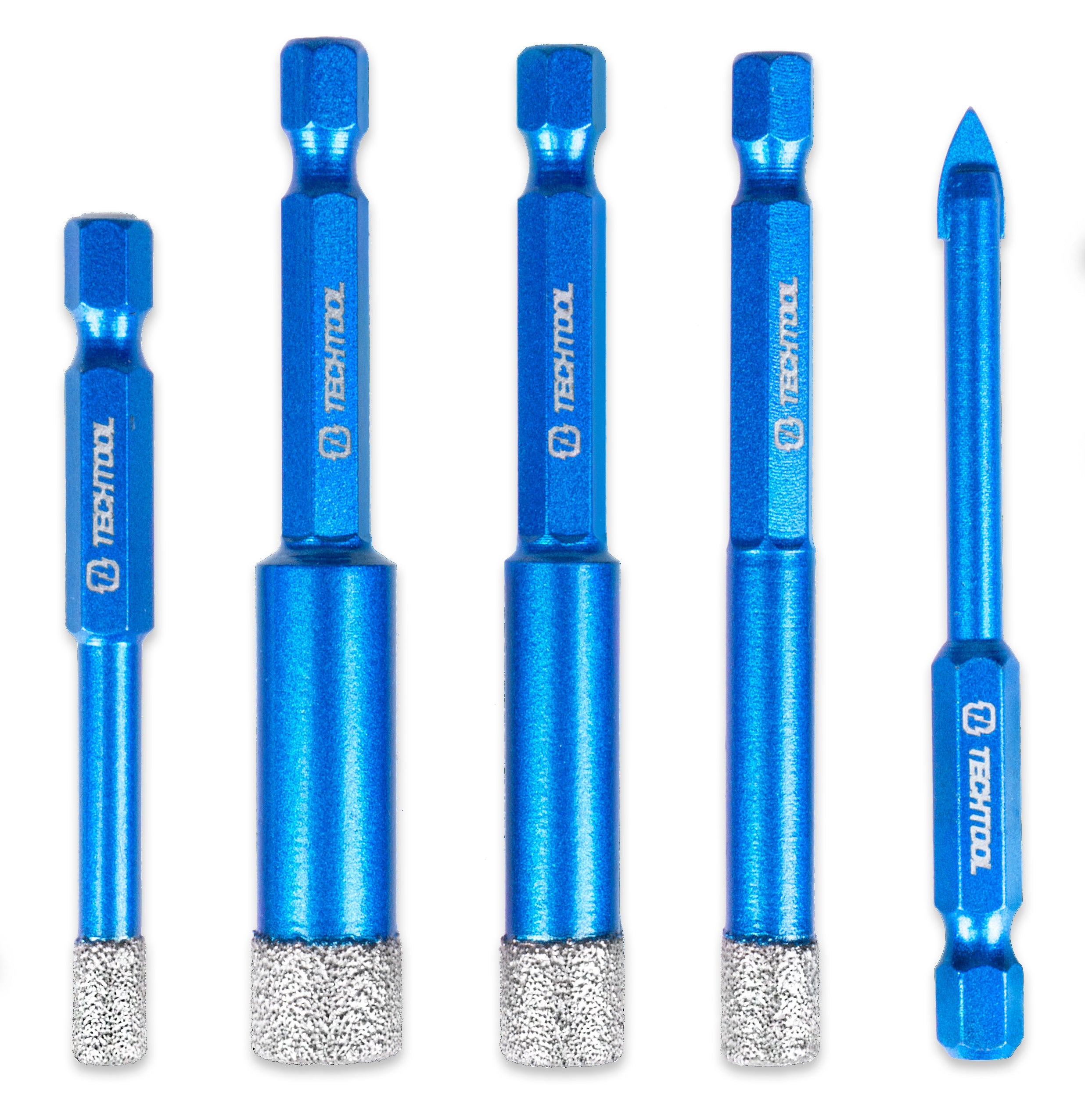 Otwornica diamentowa Techtool HEX 6 8 10 12 mm wiertło do szła