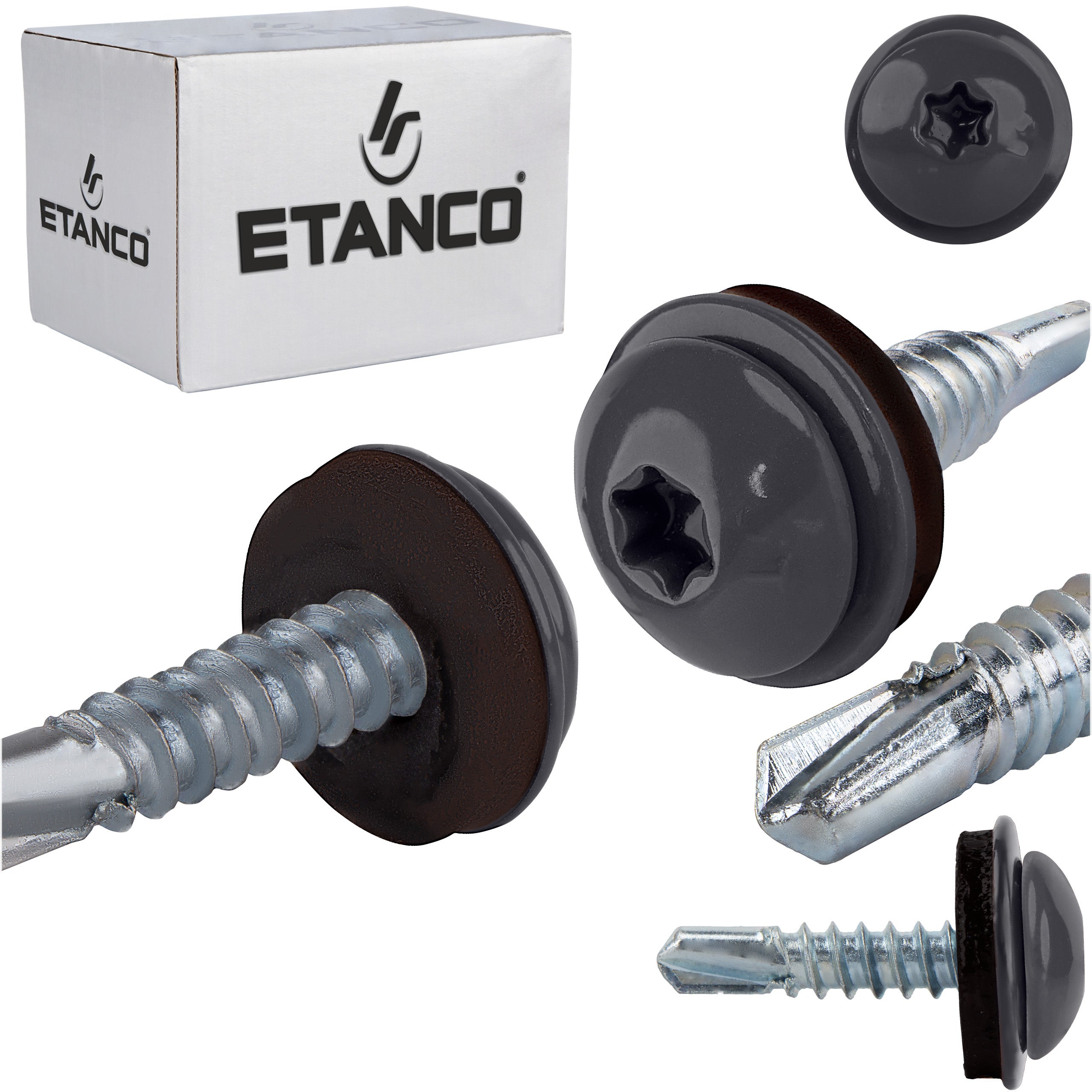 Wkręty samowiercące do metalu Etanco GT3 PH 4,8x22 mm RAL 7024 250szt