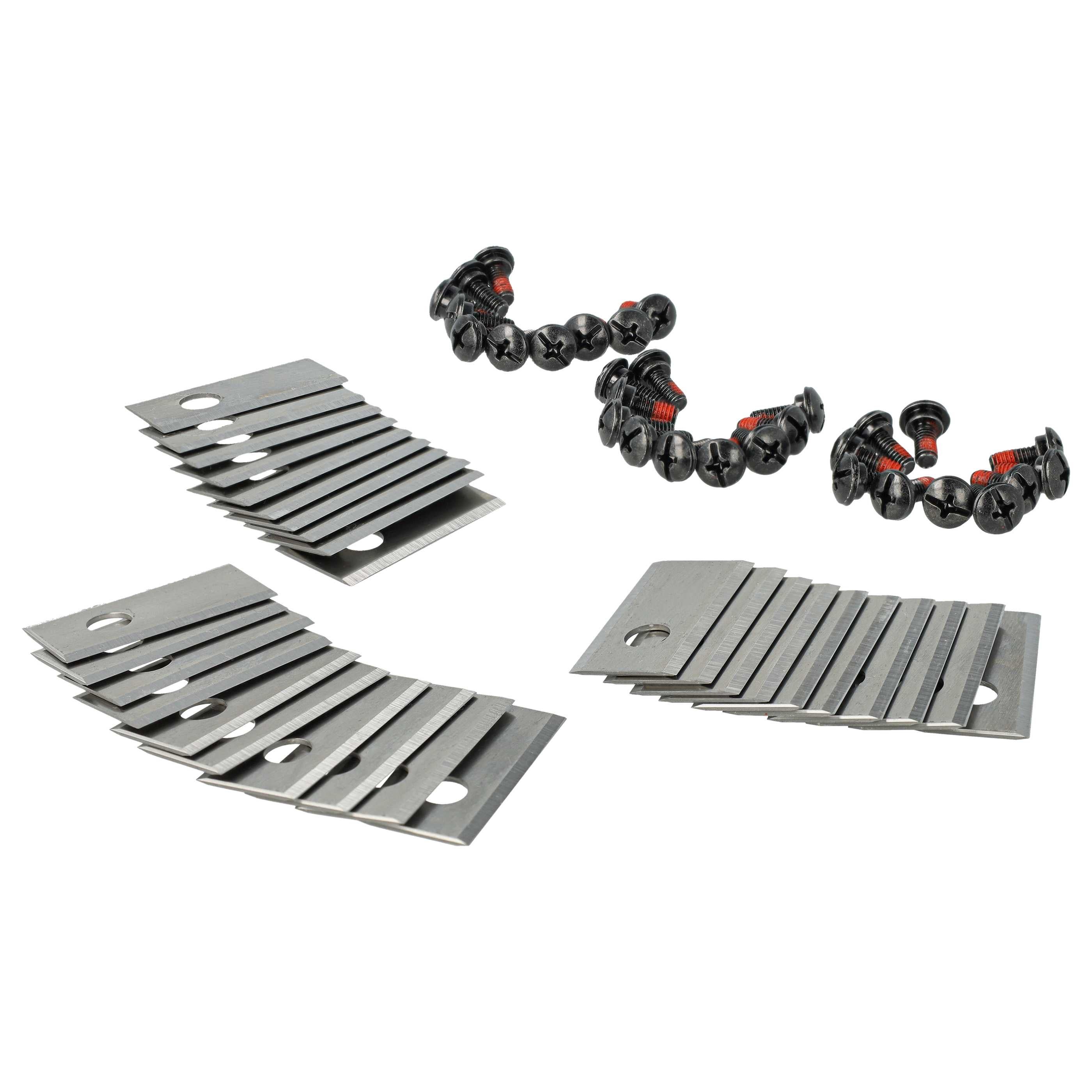 vhbw 30x Lama di ricambio sostituisce Kress KRE11004499000, 6924328318552 per tagliaerba - argento, in acciaio inox - 2