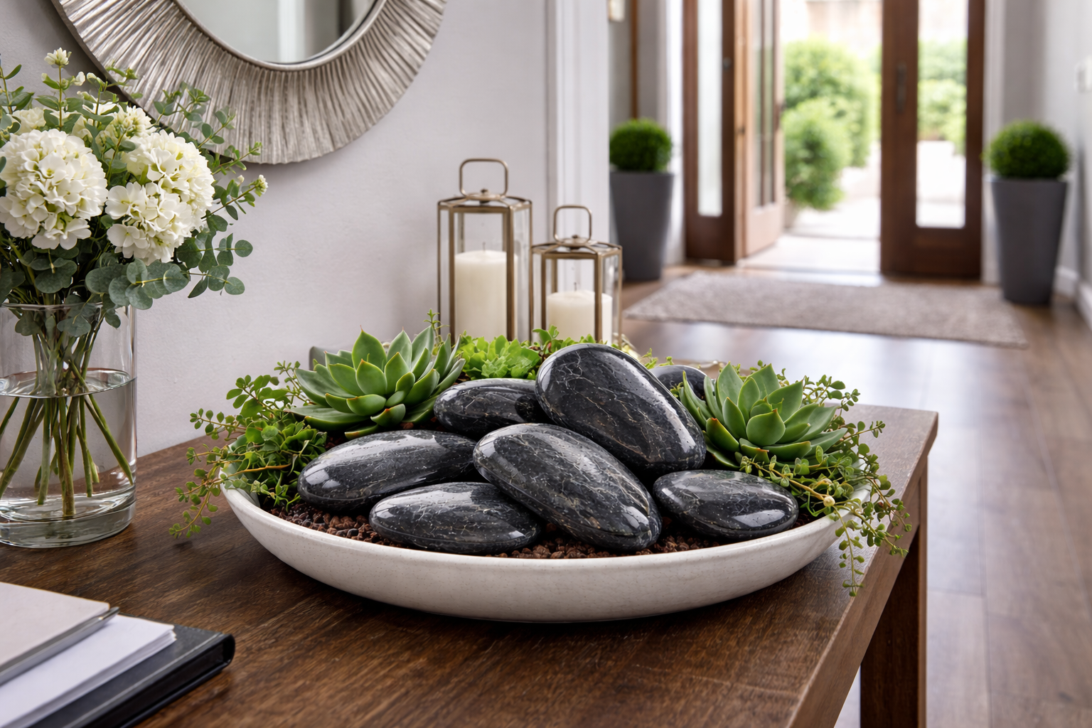 Piedras Negras Decorativas 60-80 mm Negras 10 Kg | Para Jardín Interior y Exterior - 3