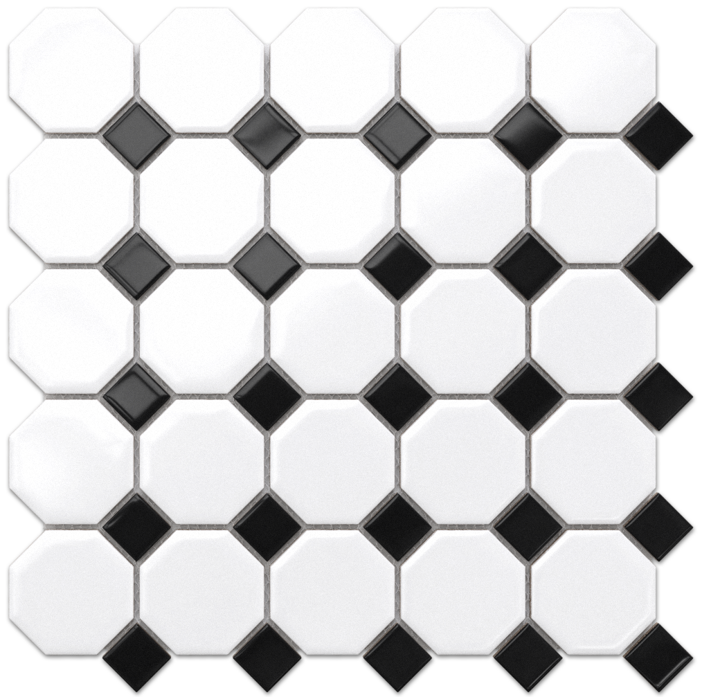 Mosaïque sur résille pour salle de bain et cuisine en céramique Octagon Castle - 29,3 x 29,3 cm - 5