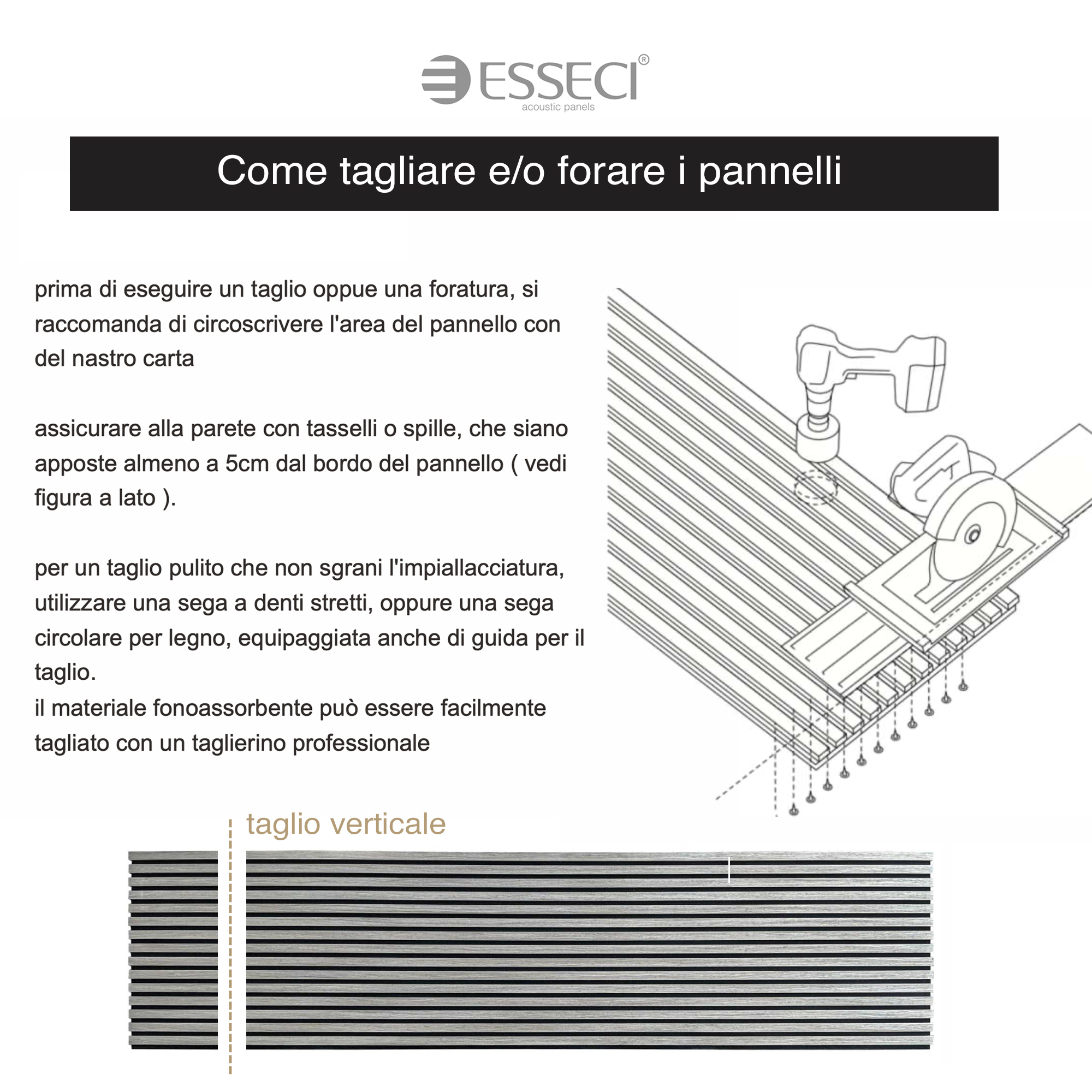 Pannello decorativo dogato fonoassorbente legno acustico Esseci TEAK 275x60 cm - 9