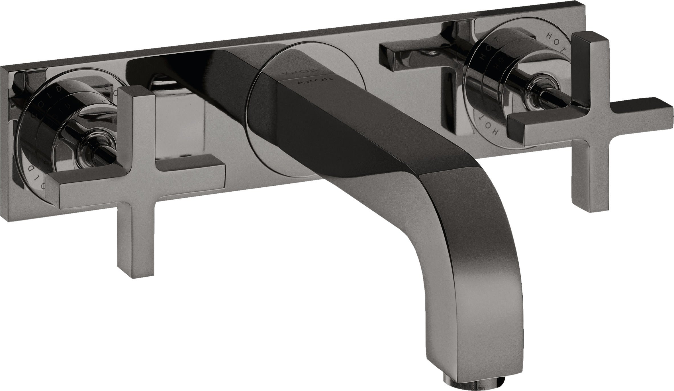 Mitigeur De Lavabo Hansgrohe Rebris S Noir Mat - Bec 20 Cm, Montage Mural, économie D'eau 5L/min