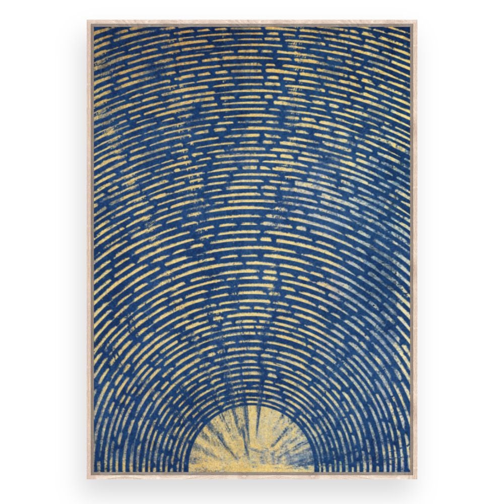 Toile encadrée Cercles dorés élégants / 72x108cm / Cadre Effet naturel / Fabriqué en France / Déco murale / DADA ART - 3