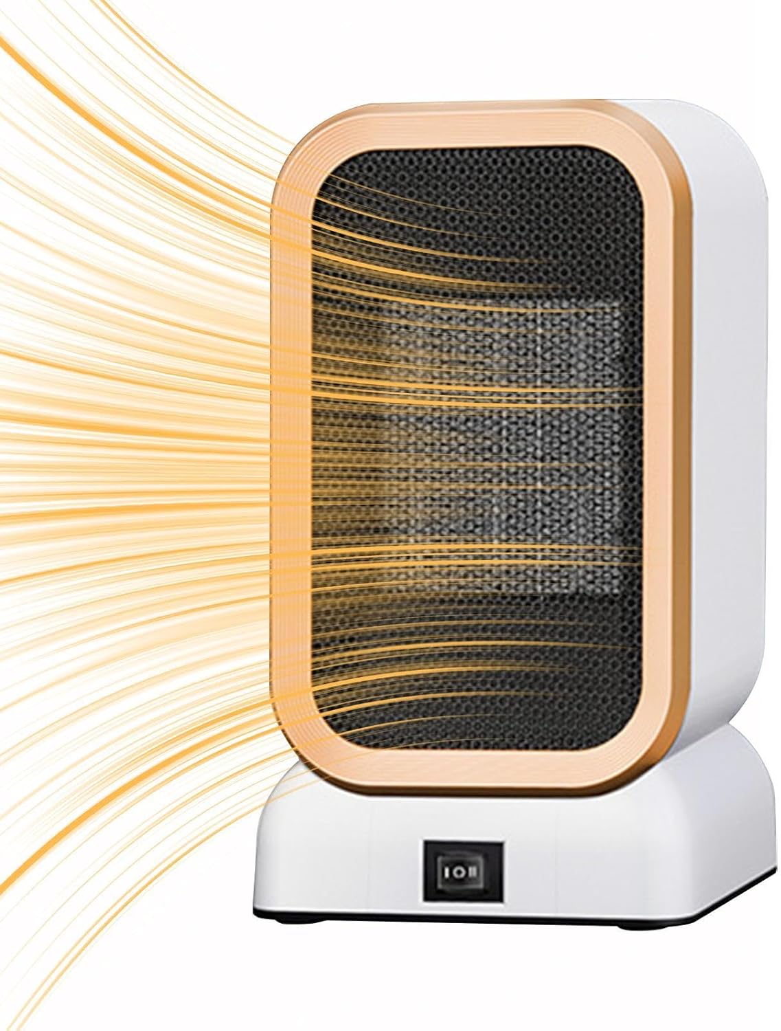 Ogrzewacz biurowy, ogrzewacz pomieszczeń | Mały, cichy ogrzewacz domowy – szybkie, regulowane i bezpieczne ogrzewanie elektryczne do biur, biały