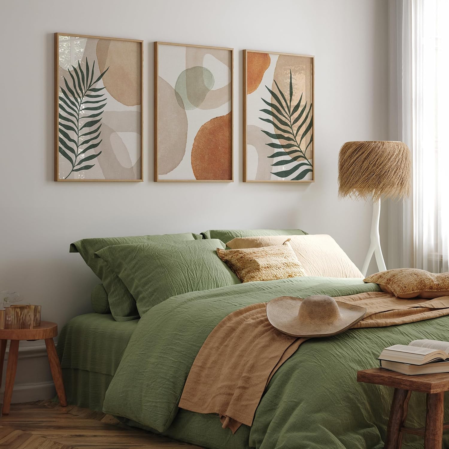 Juego de 3 pósteres decorativos para dormitorio, hogar o sala de estar - Arte de pared estilo boho para sala de estar - 2