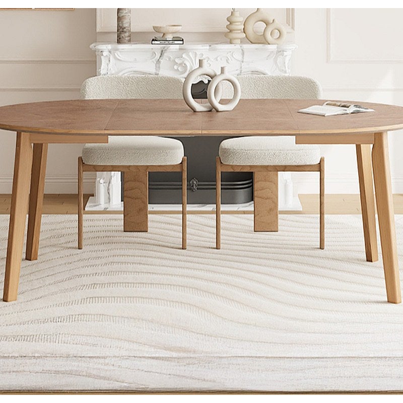 Stół do jadalni, rozkładany, dla 4-8 osób, fornir dębowy - Naturalny - MARIZEL