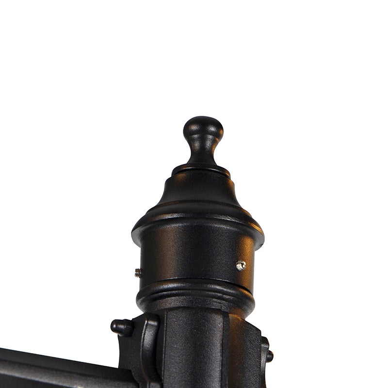 Qazqa classic-antique lanterne extérieure pour jardin - Havana - noir, max. 60w, e27, 220cm, IP44, à 2 lumières - 6