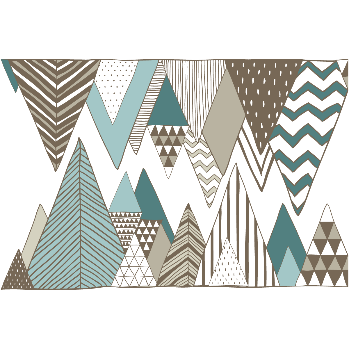 Adesivo montagna scandinavo neovolcanik - Sticker adesivo - adesivi murali - 70X115cm - 2