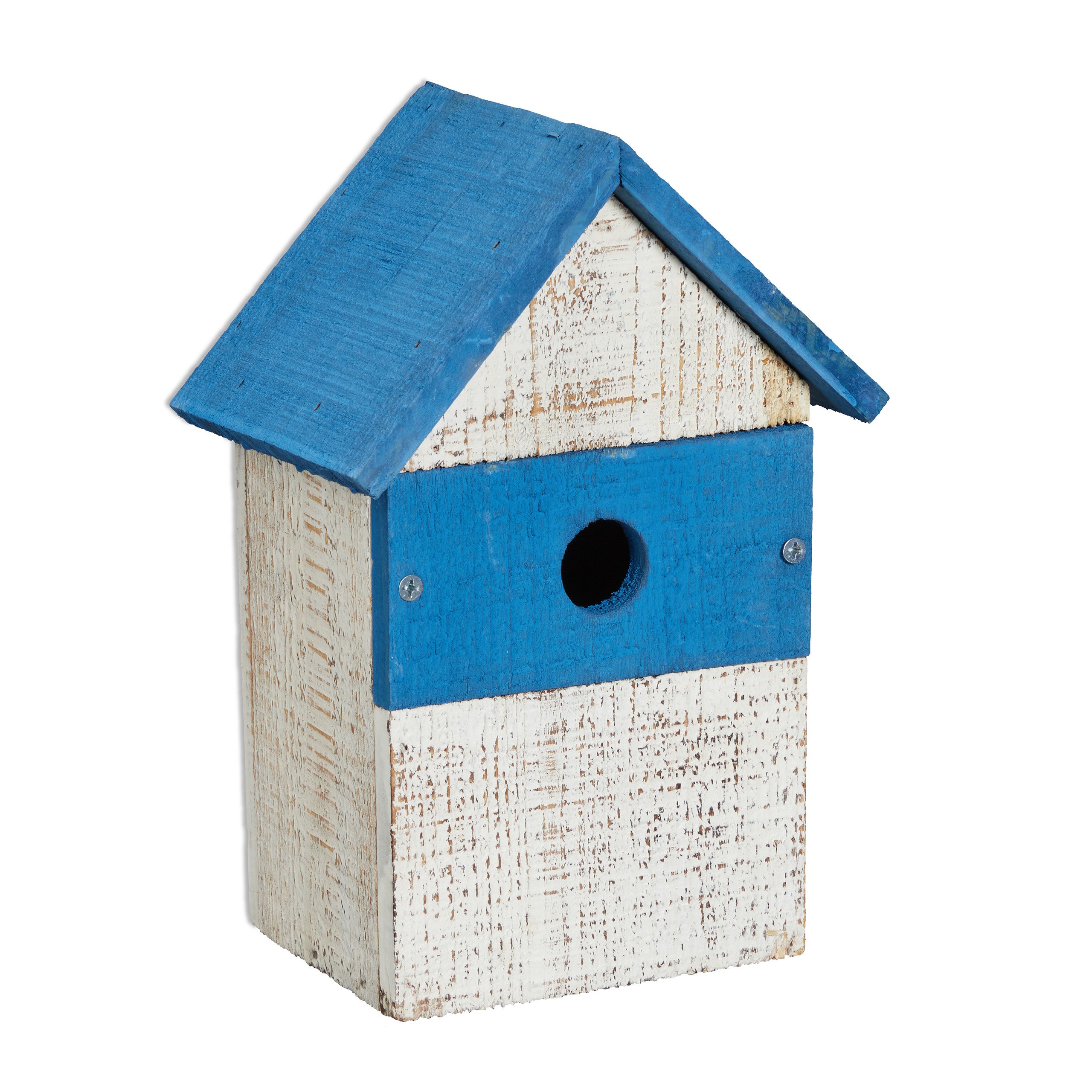 Relaxdays Nichoir à oiseaux déco, H x L x P: 25,5 x 17,5 x 12,5 cm, à