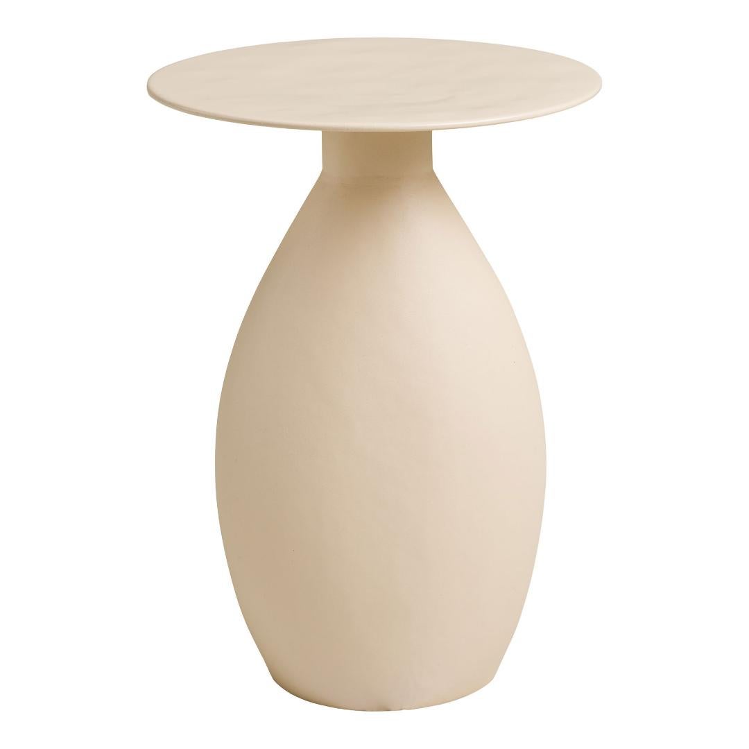 Malin stolik narożny Ø36cm Off-White.