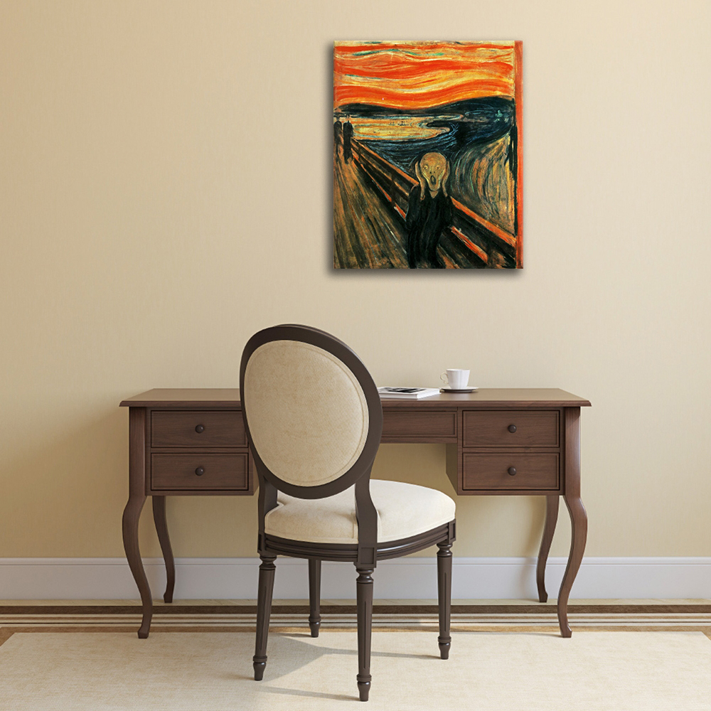 Tableau, Impression sur toile - Le Cri Edvard Munch cm. 80x100 - 2