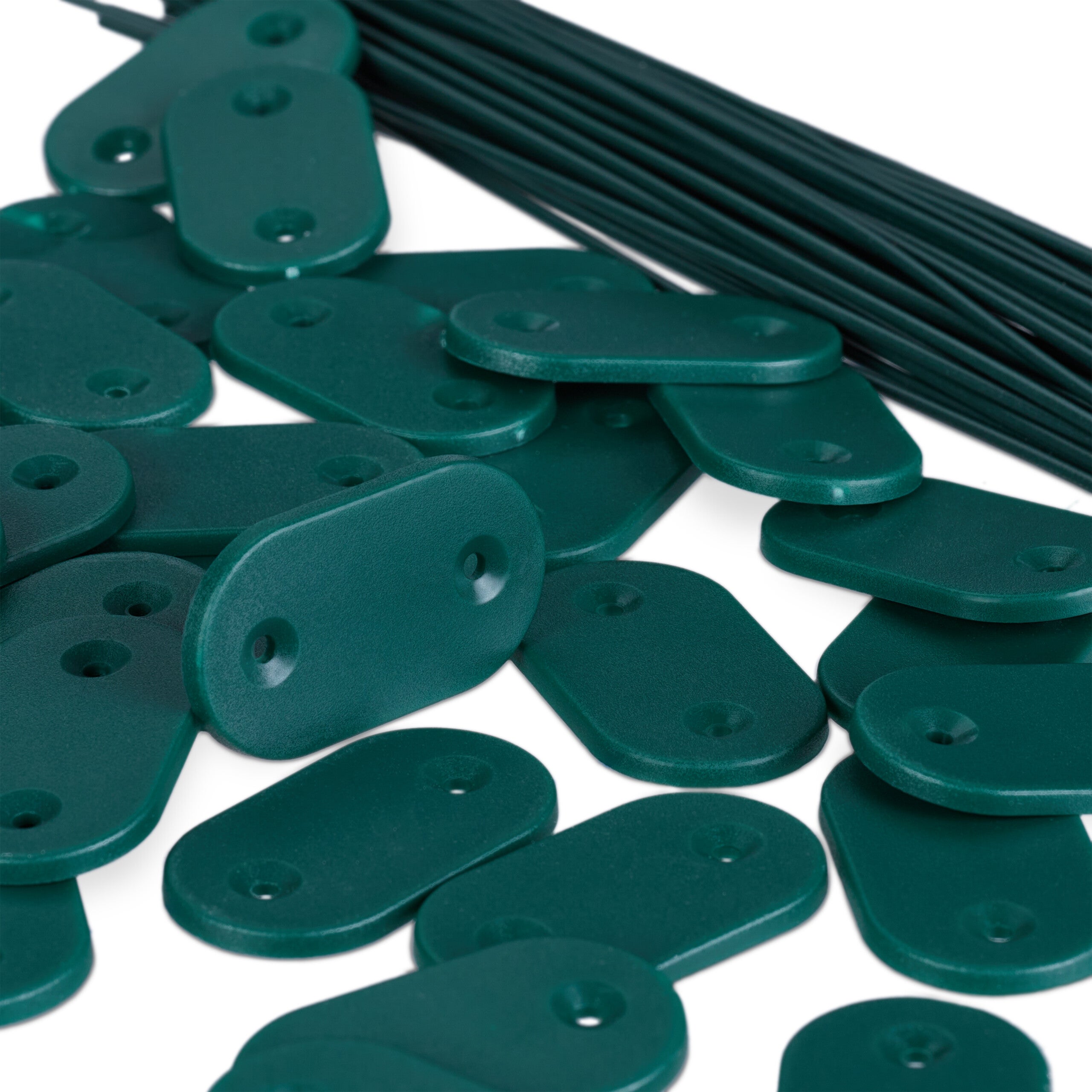 104 fixations pour brise-vue, 52 fils et plaquettes, kit de fixation pour brise-vue, vert - 7