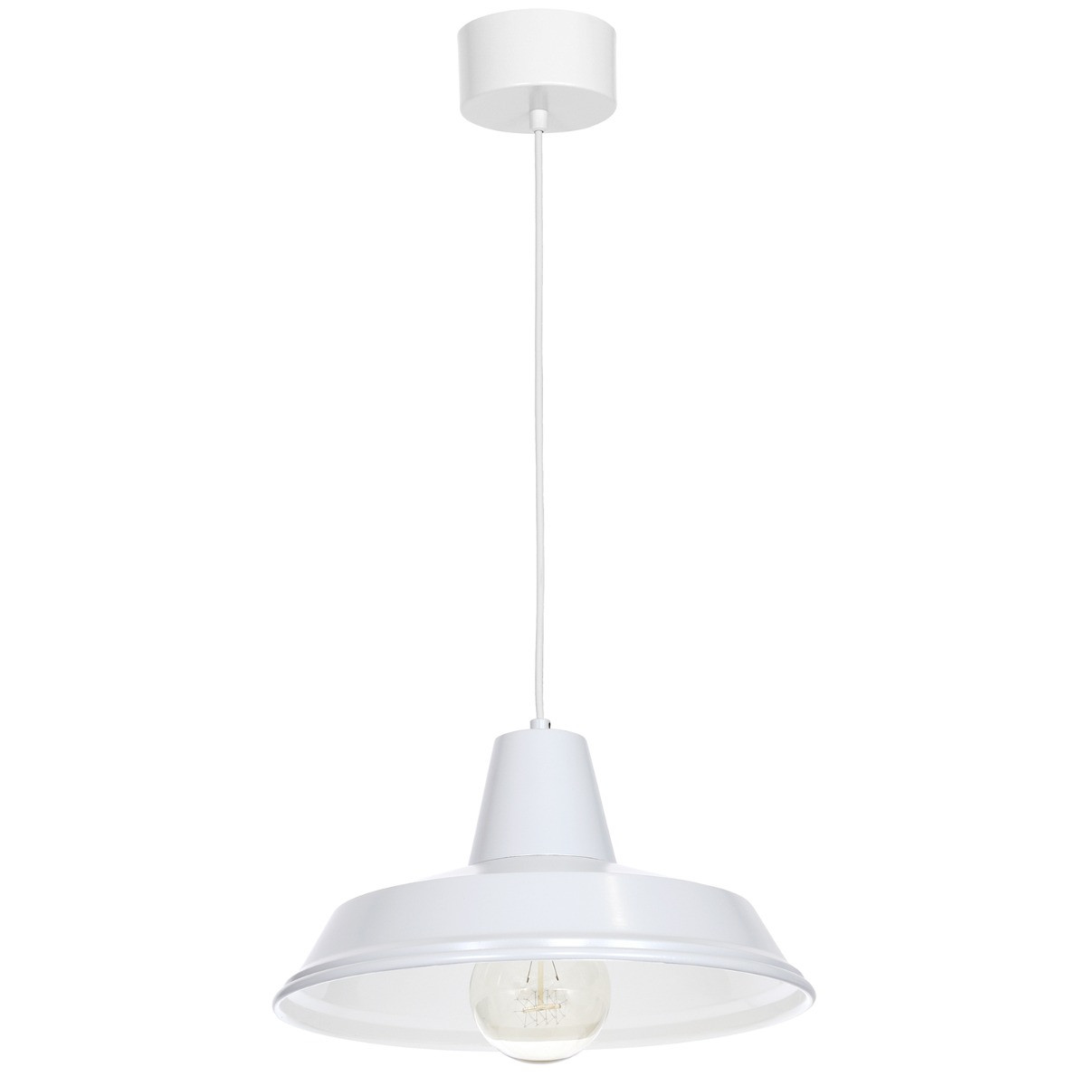 Lampa wisząca Class biały matowy 1xE27x15W wym: 120 x 36 x 36 cm metal Luminex