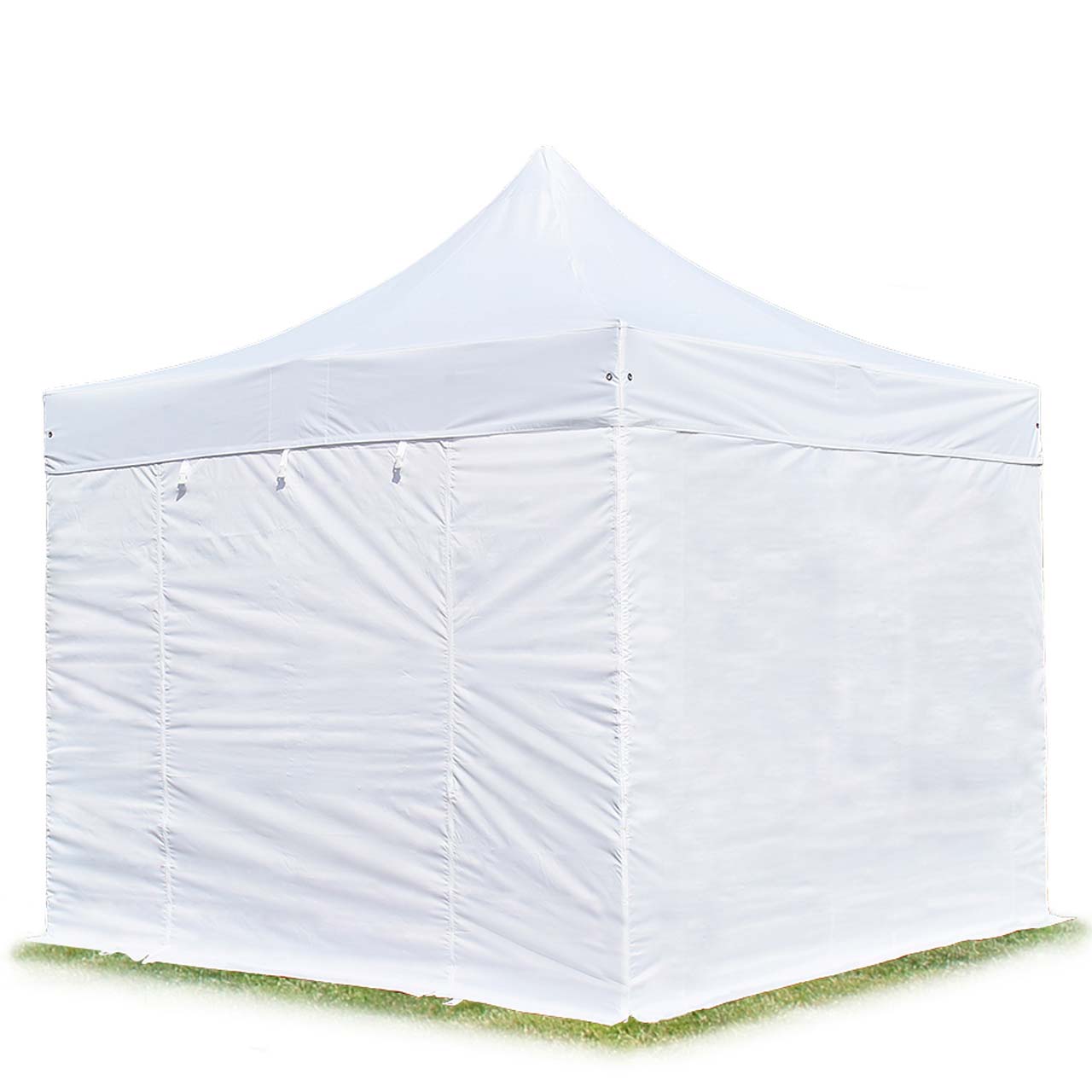 3x3 m Namiot Ekspresowy, PREMIUM Stal 40mm, ze ścianami bocznymi, bez okien, biały