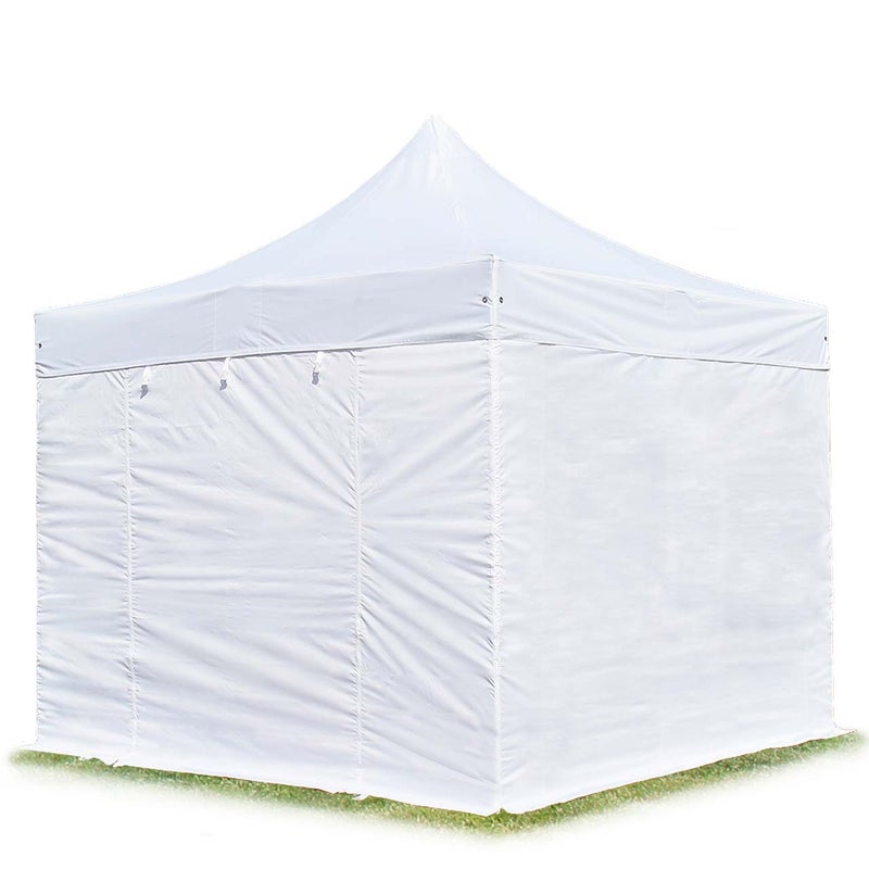 3x3 m Namiot Ekspresowy, PREMIUM Stal 40mm, ze ścianami bocznymi, bez okien, biały