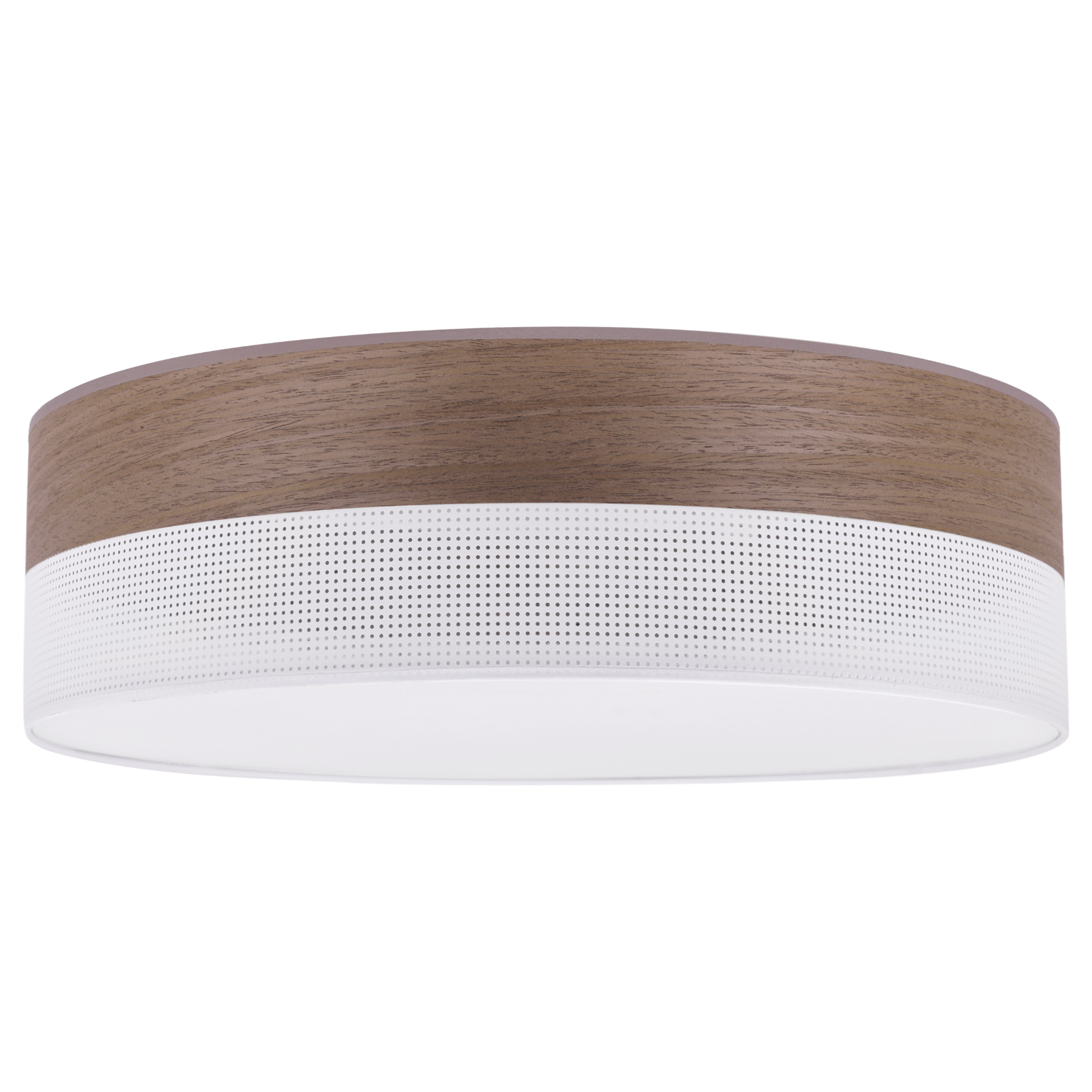 Lampa sufitowa wisząca Wood Plexi loft biała 1xE27 abażur 50cm orzech Light Home LH