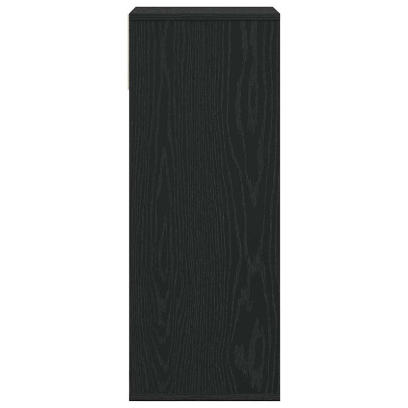 Bibliothèque noir 34x31x80 cm bois d ingénierie - 5