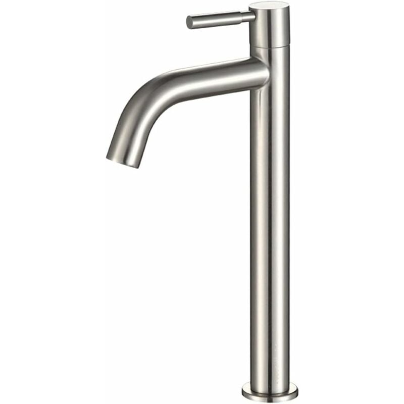 Pojedynczy kran do zimnej wody, stal nierdzewna, bateria umywalkowa do łazienki, bateria umywalkowa