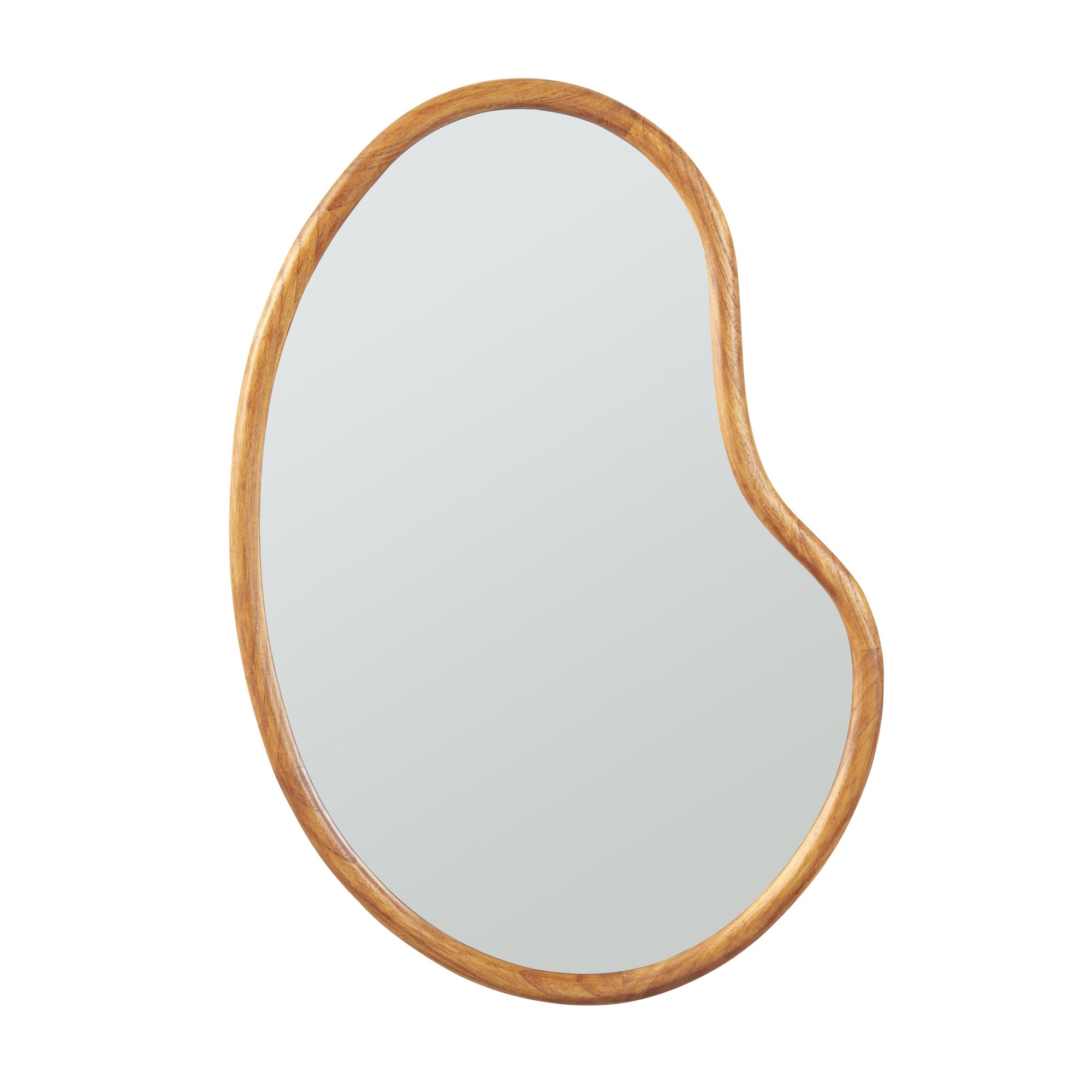 Miroir mural Jokioinen bois de paulownia MDF 75 x 55 cm effet chêne [en.casa] - 3