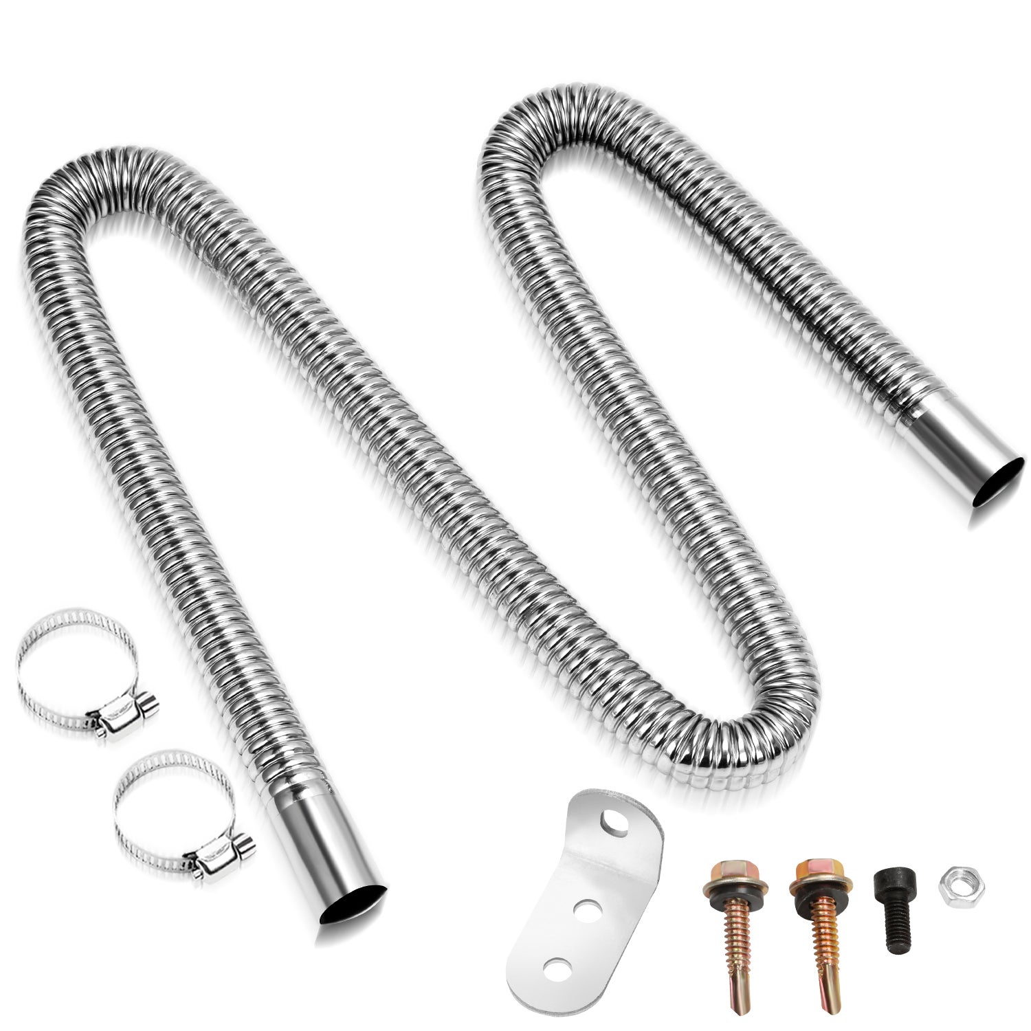 120cm Tuyau d'echappement Diesel en Acier Inoxydable Flexible avec 2 — free download