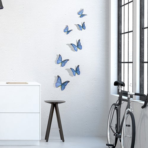 48 Autocollants Papillons 3D Argentés - Adhésifs Muraux Acrylique - Déco DIY Pour Chambre Et Salon