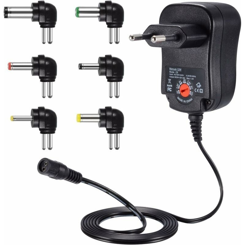 3V 4.5V 5V 6V 8V 9V 12V 15V 18V 24V 0.5A 1.5A 2A adattatore di alimentazione 12v per CCTV