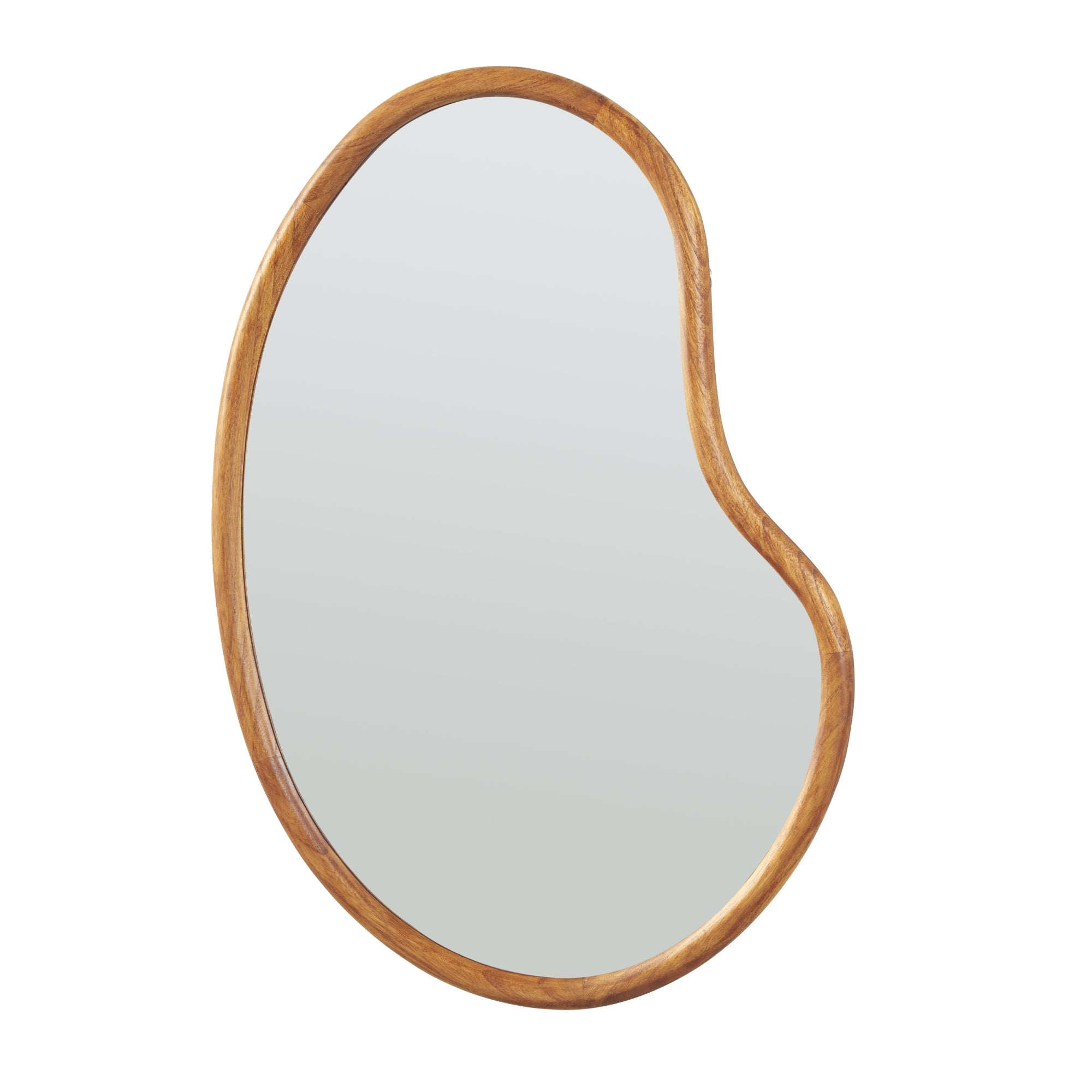 Miroir mural Jokioinen bois de paulownia MDF 75 x 55 cm effet chêne [en.casa] - 2