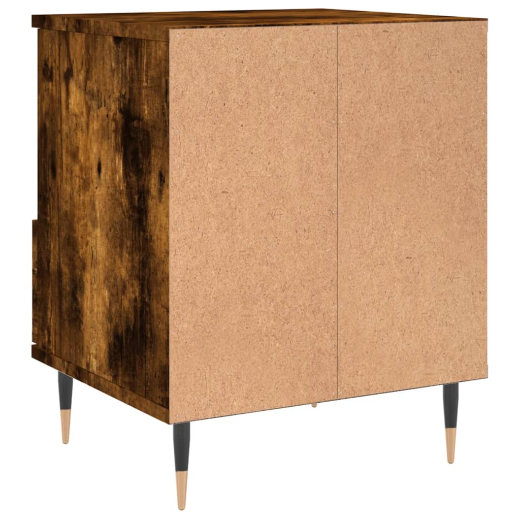 Table de chevet chêne fumé 40x35x50 cm bois d’ingénierie - 7