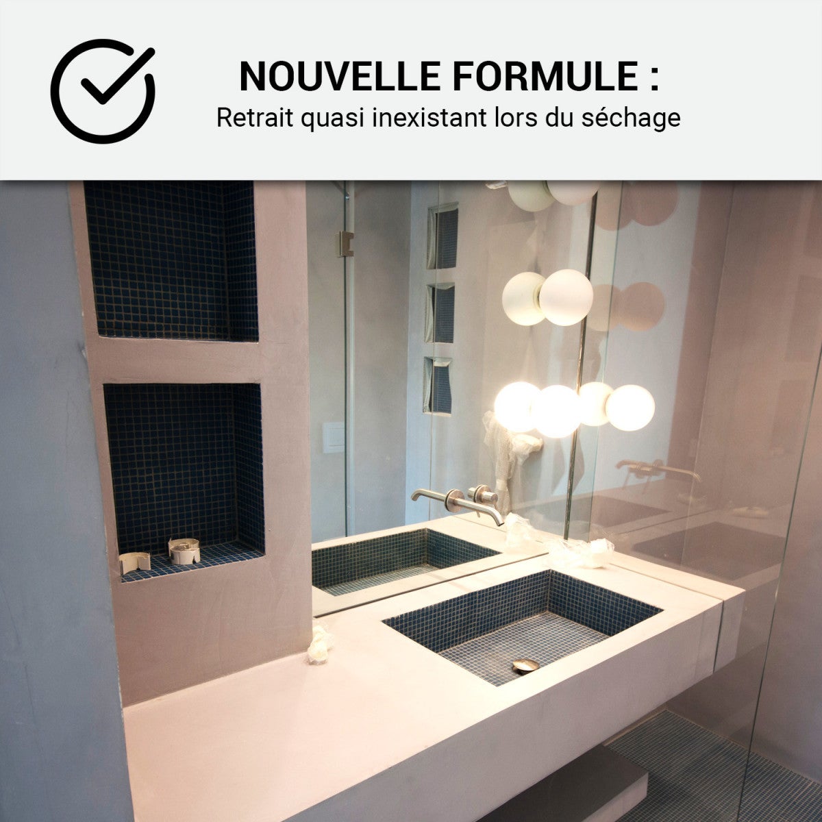 Mastic Silicone pour joints étanchéité douche, salle de bain, cuisine - ARCAMASTIC SANITAIRE Transparent - 300 ml x 1 - ARCANE INDUSTRIES - 6