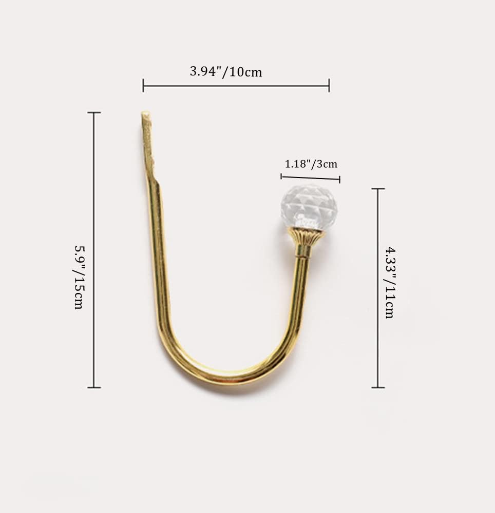 Embrasses Rideaux Cristal (2pcs) – Fixation Murale en Métal Doré, Élégant et Moderne, Avec Vis Incluse - 2