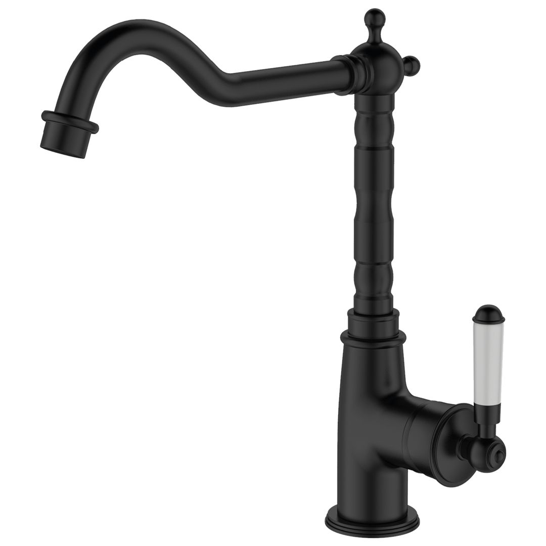 Grifo de fregadero Leeds retro negro Leroy Merlin
