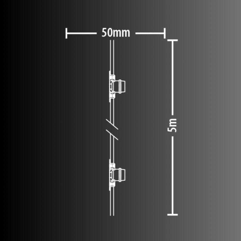 Xanlite - Guirlande Guinguette LED Noire, Compatible Ampoules E27, 5m Extensible - GRL5230VB - 5