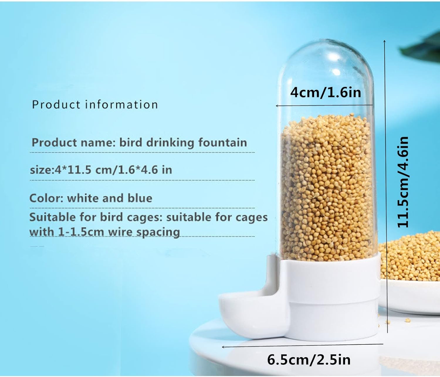 Automatyczne karmniki dla ptaków, automatyczne poidła dla ptaków, karmniki dla ptaków, dozowniki wody dla ptaków (2 sztuki) - 7