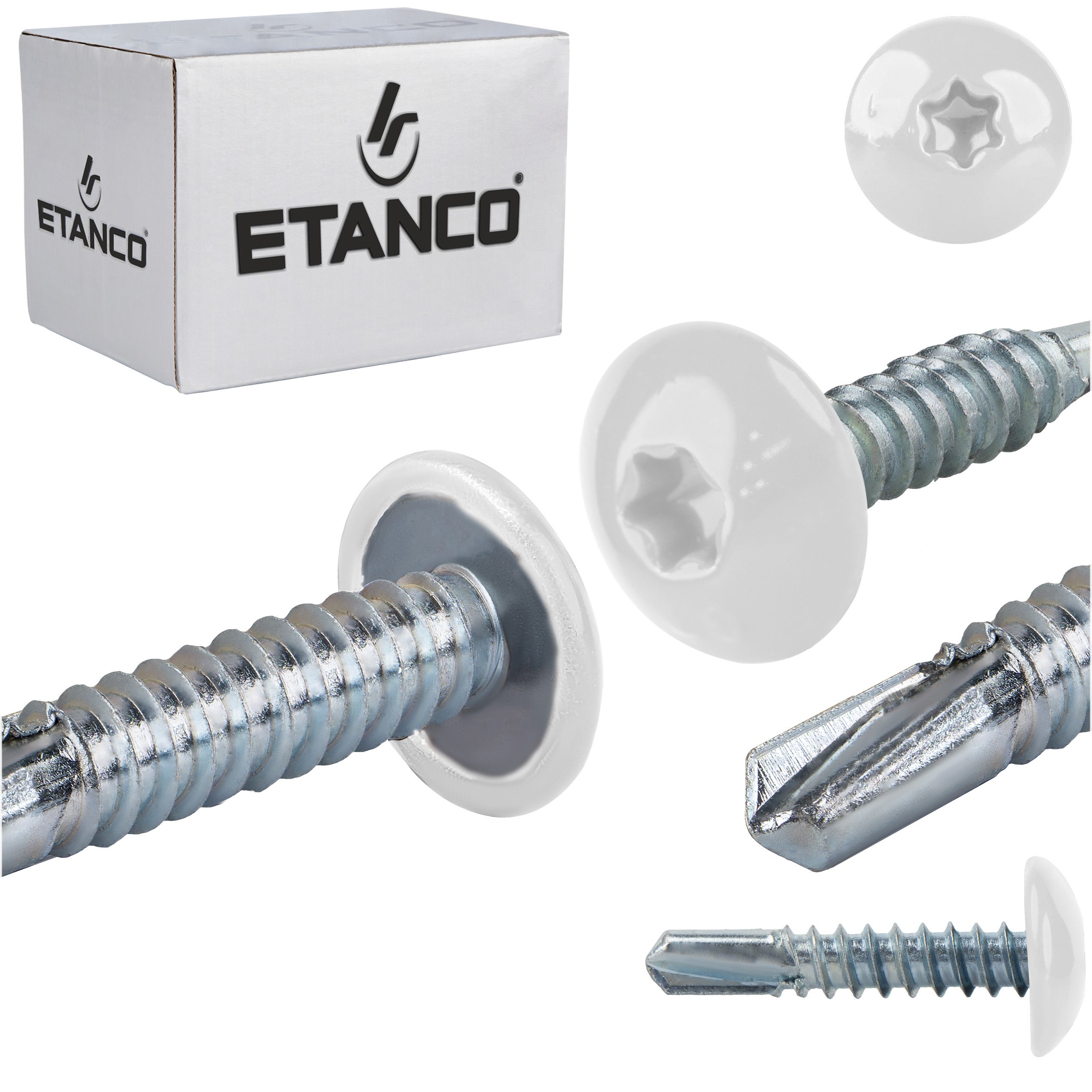 Wkręty samowiercące Etanco GT5 PH Lakierowane RAL 9010 5,5x25 mm 500szt
