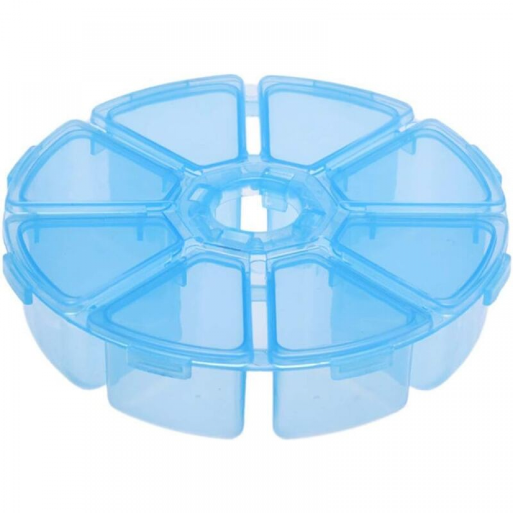 Boîte de rangement ronde à 8 compartiments, facile à transporter, pour ...