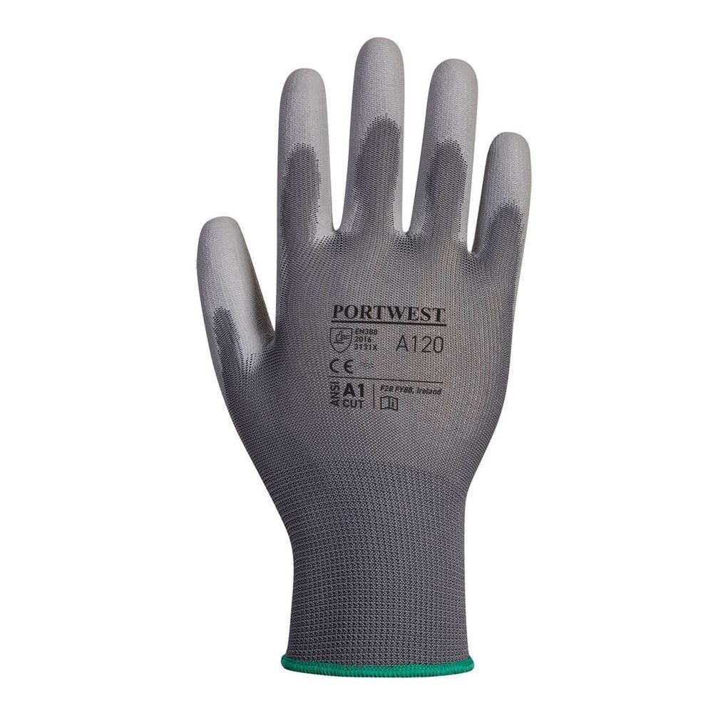 Gants nylon Portwest enduits PU A120 (Lot de 12) Gris 11 - 2