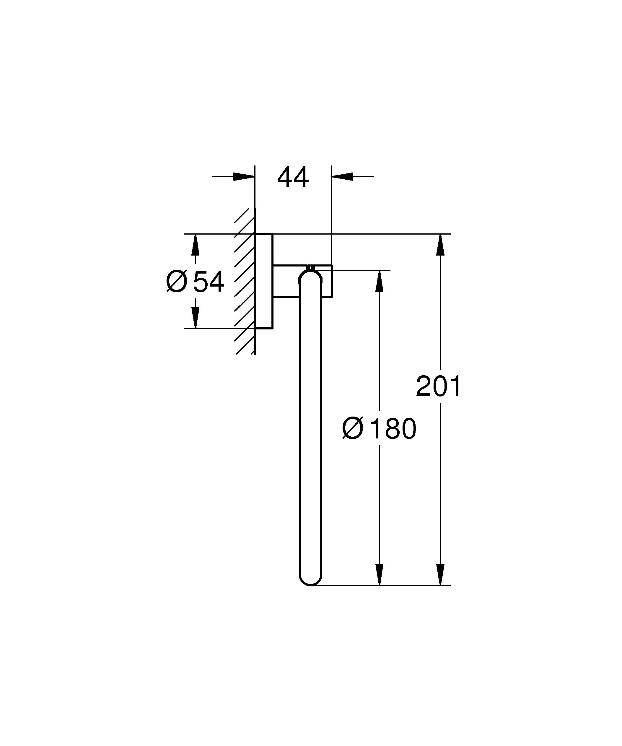 Anneau porte-serviettes chromé Essentials 40365001 Grohe - 5