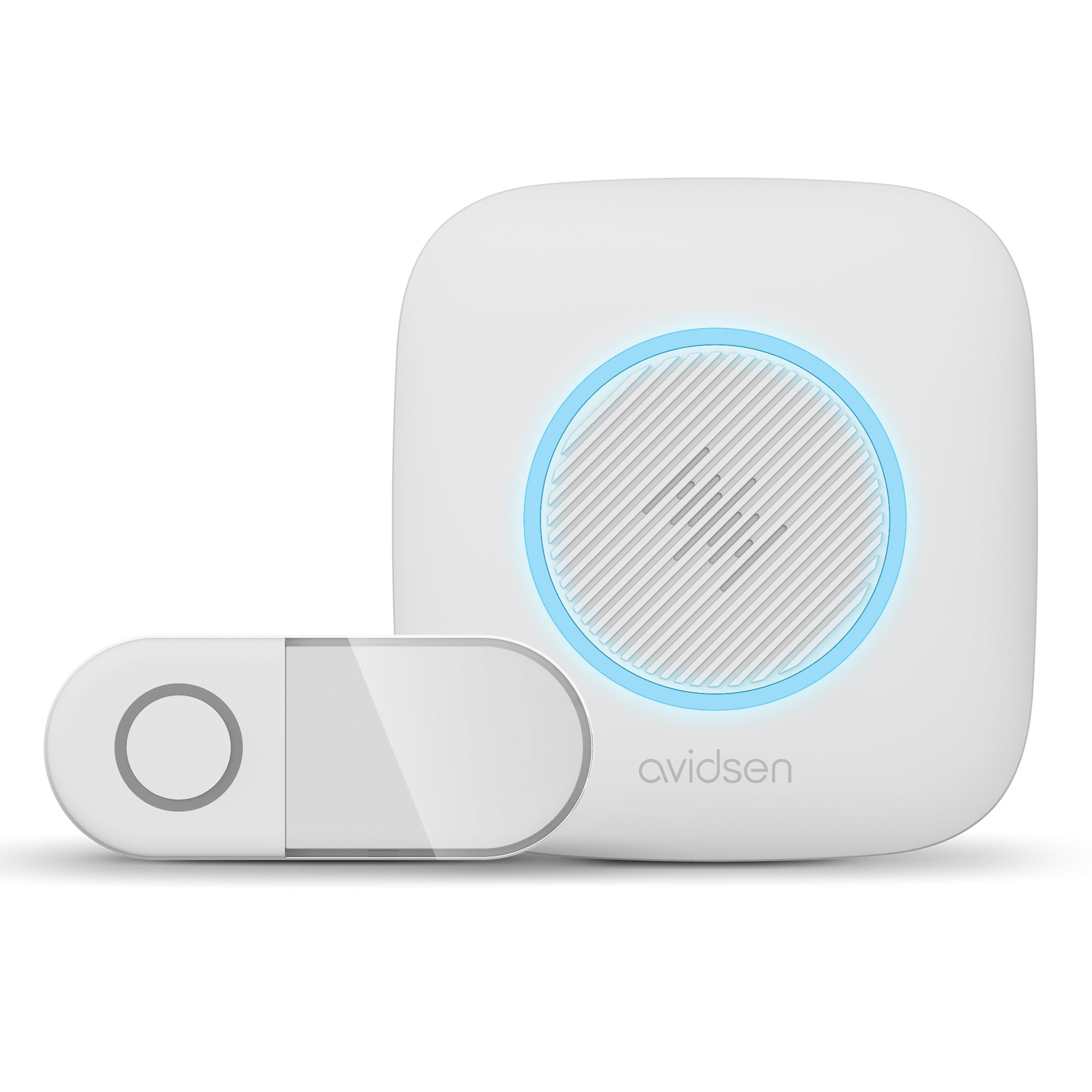 Carillon avec flash lumineux sans fil avec pile portée 200 mètres - Avidsen Sona - 102507 - 2