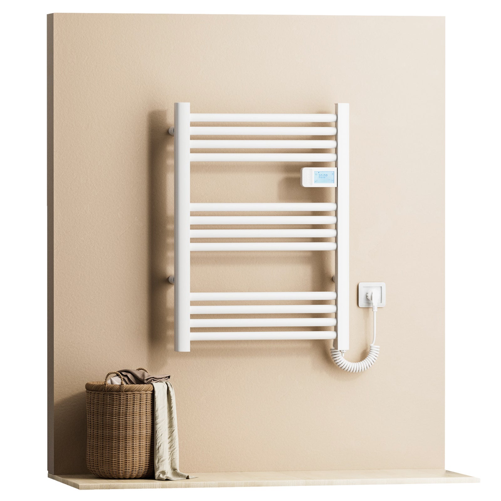 Porte-serviettes Télescopique à 3 Couches En Acier Inoxydable - Pour Porte - Sans Perçage -[S419