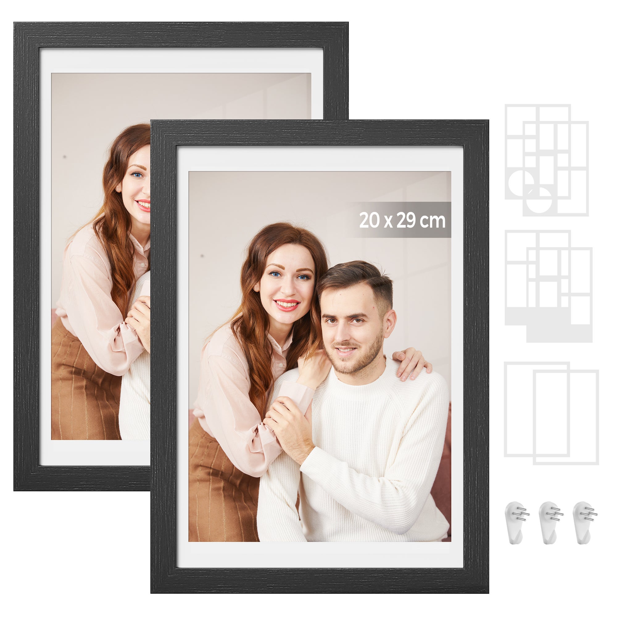 Acquista Cornice Trendy Nero 20x25 cm - Passe-partout Bianco 15x20 cm qui
