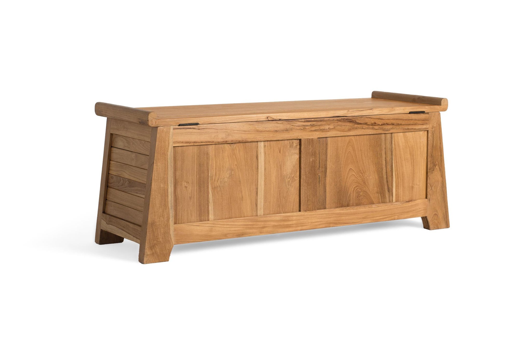 Kufer z drewna tekowego 114 cm w stylu kolonialnym orientalnym - 42x114x40 GYC - 5