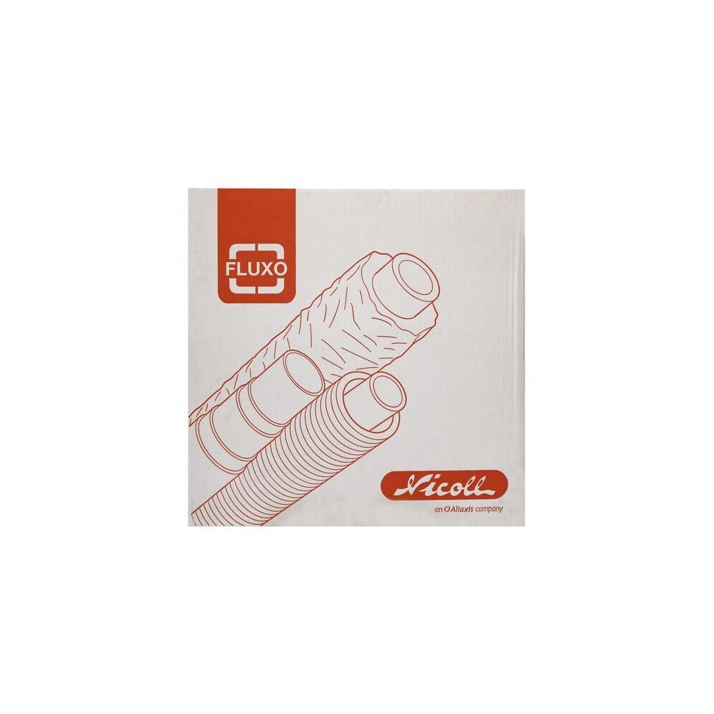 Tube multicouche Fluxo gainé rouge Ø16, en couronne de 100m, NICOLL - 2
