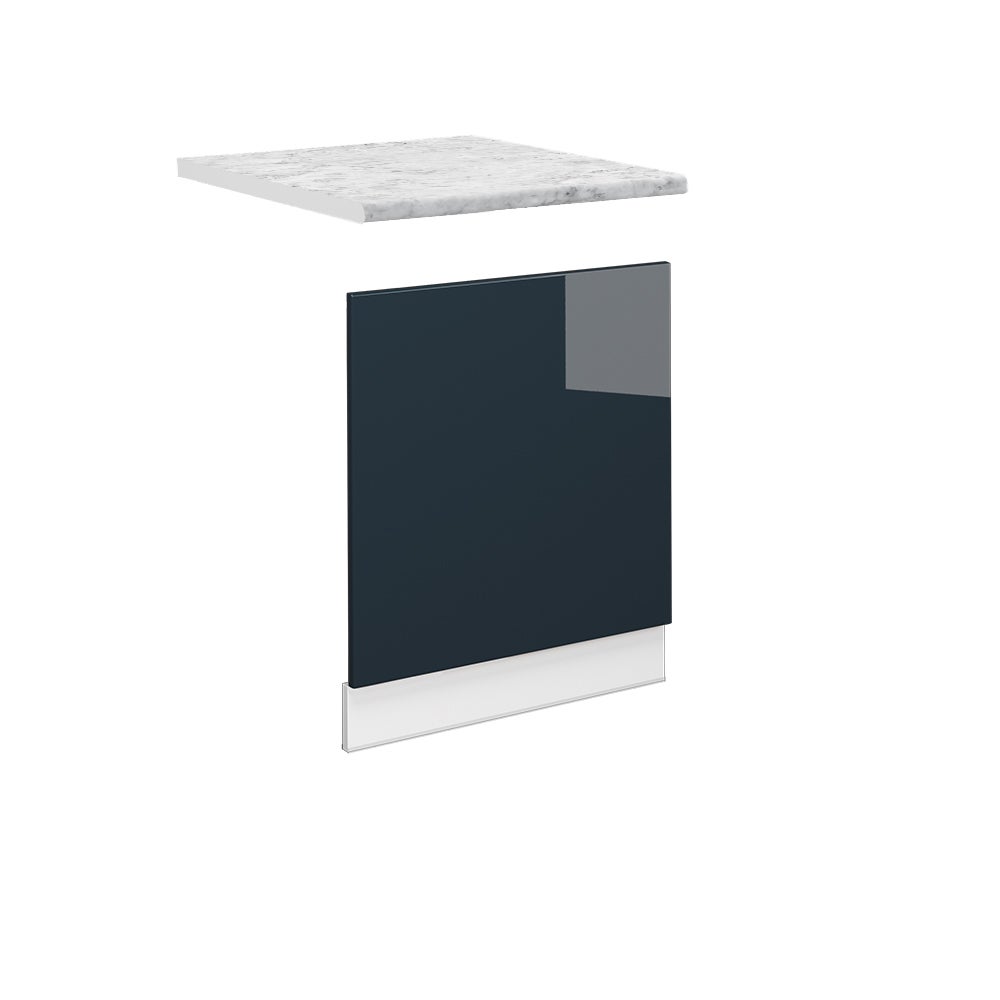 Vicco Panel przedni Fame-Line, Ciemnoniebieski wysoki połysk, 60 cm , BP Marmur
